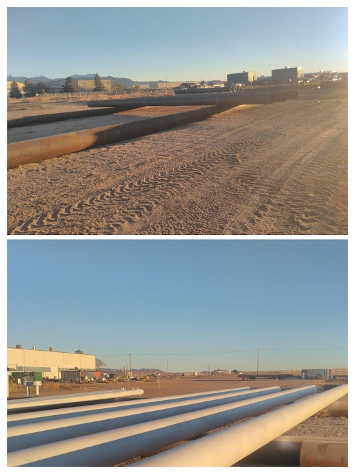 Pole sandblasting